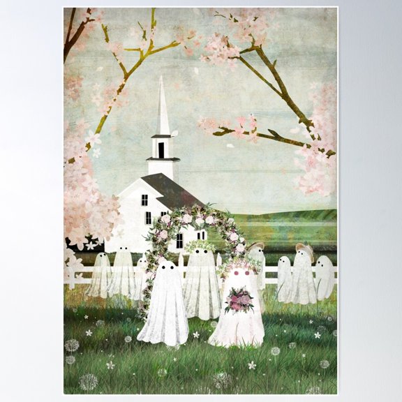 Ghost Wedding Poster, 12x18 UNFRAMED