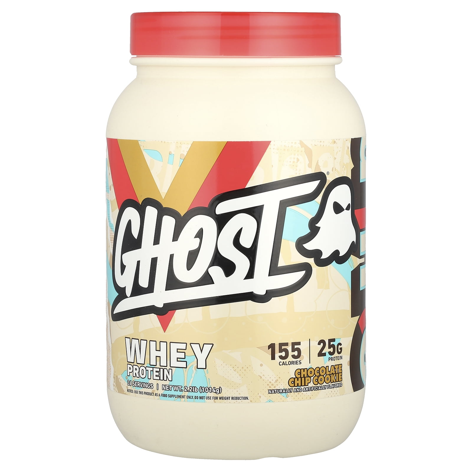 Ghost Whey Protein, Chocolate Chip Cookie, 2.2 lb (1,014 g