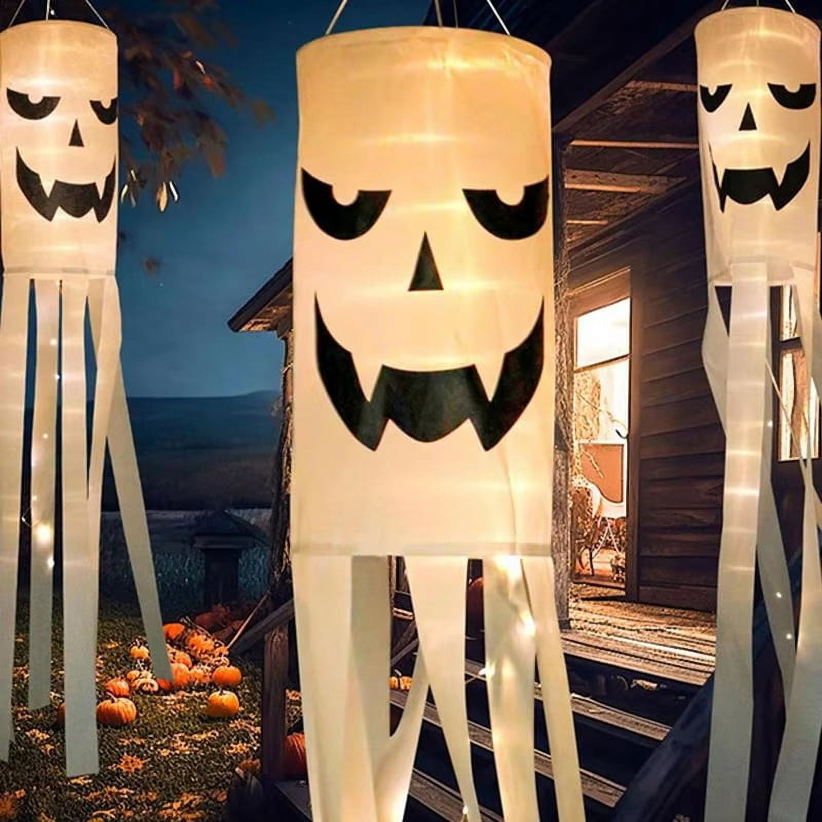Ghost Windsock Ghost Windsock Spooky Flying Ghost Halloween LED Lighting Partys ...