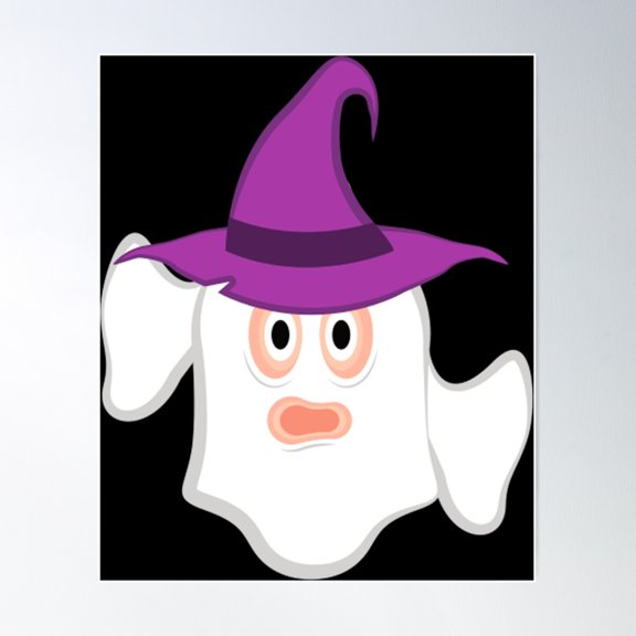 Ghost Witch Poster Wall Art, Modern Wall Decor For Living Room Bedroom, 12x18 UNFRAMED