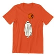thumbnail image 1 of Ghost With Balloon Pumpkin Halloween Outfit Shirt Unisex Men's T-shirt, 3XL, Orange, 1 of 6