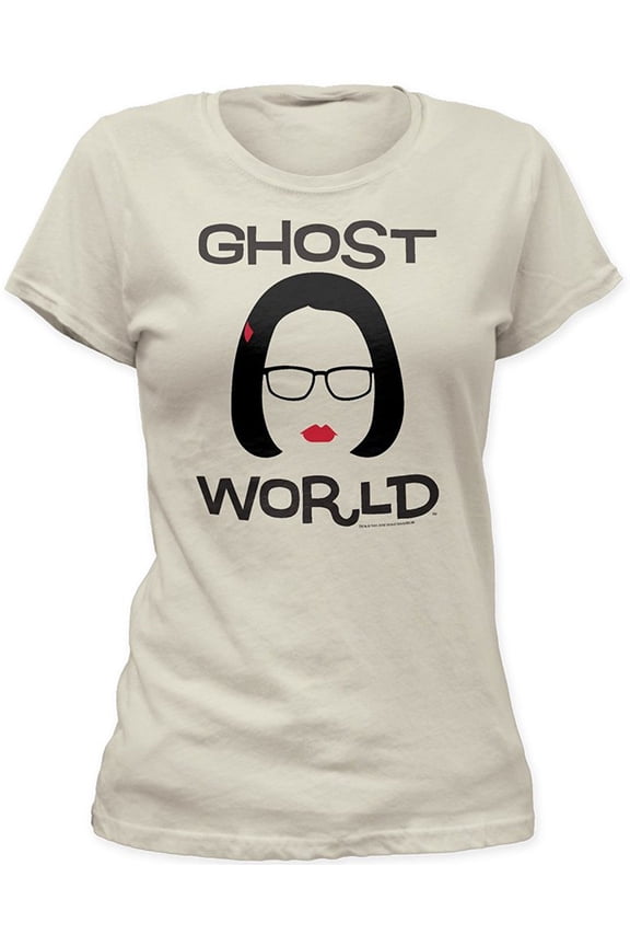 Ghost World Minimal Enid Logo Print Junior's Fitted Cotton Shirt