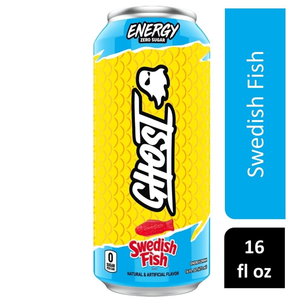 Ghost Zero Sugar Swedish Fish Energy Drink Can Pack of 4