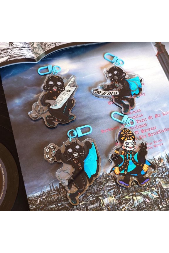 Ghost and Ghoulettes keychains Acrylic Keychain, random 1 pack