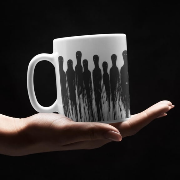 Ghost dow Figure Spooky Mug Halloween Gift Her Him Alien Spiri Unique Gift Idea ernatural Coffee Mug Haunting Horror Dark Tea.