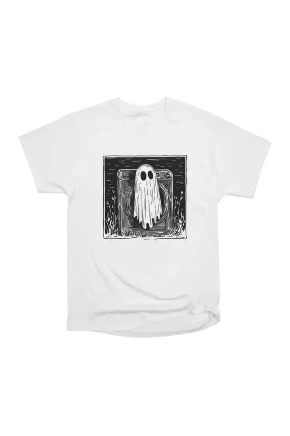 Ghost in Washing Machine T-Shirt Tee Gift For Him Merch For Her Apparel For Friend