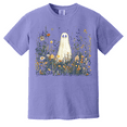 thumbnail image 1 of Ghost in Wildflowers Graphic T-Shirt – Halloween Comfort Colors Tee - Spooky Cute Fall Outfit, 1 of 4