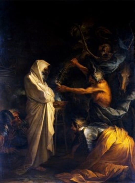 Ghost of Samuel Called Before Saul by the Witch of Endor by Salvator Rosa (1615-1673) Paris Musee du Louvre Canvas Art - Salvator Rosa (24 x 36)