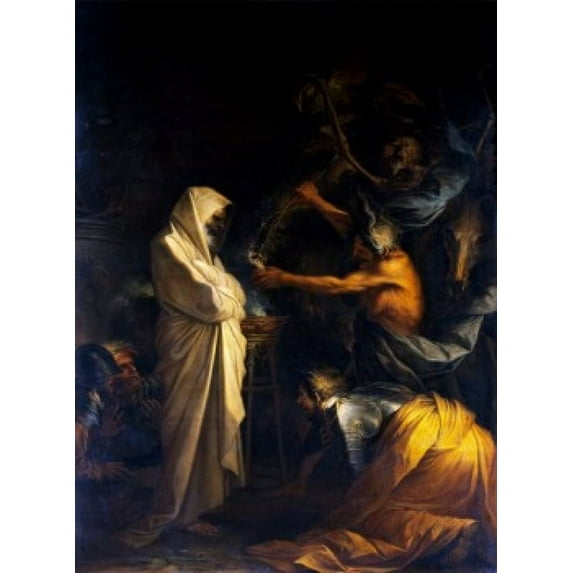 Ghost of Samuel Called Before Saul by the Witch of Endor by Salvator Rosa, (1615-1673), Paris, Musee du Louvre Poster Print (18 x 24)