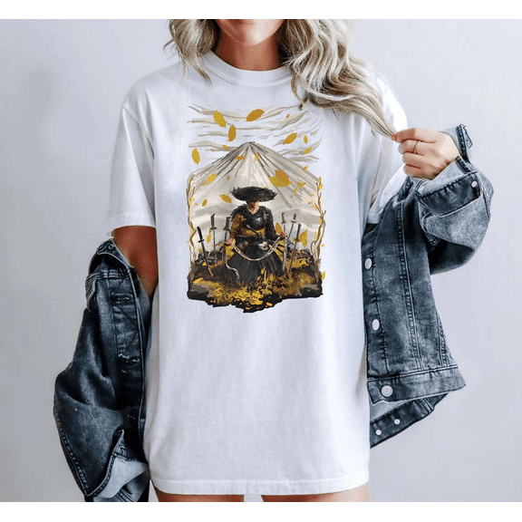 Ghost of Yotei Graphic T-Shirt, Samurai Atsu Unisex Tee, Game Lover Outfit, Ver 1