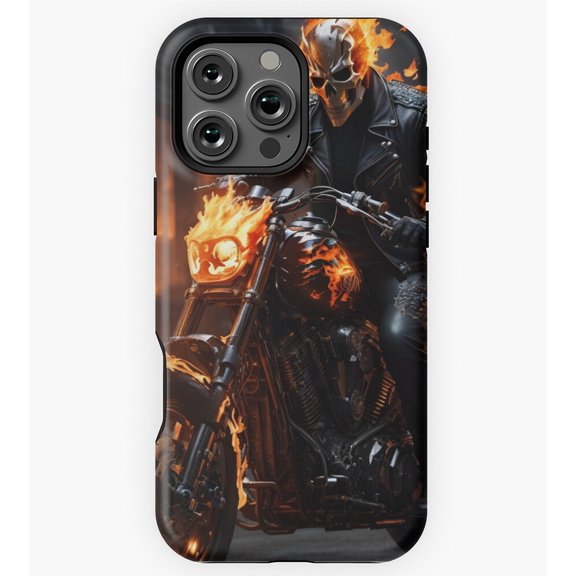 Ghost rider flaming Skeleton comic GA2040 Phone Case for iPhone 11 to 17 Pro Max