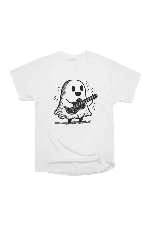 Ghost with Guitar T-Shirt Tee Gift For Him Merch For Her Apparel For Friend