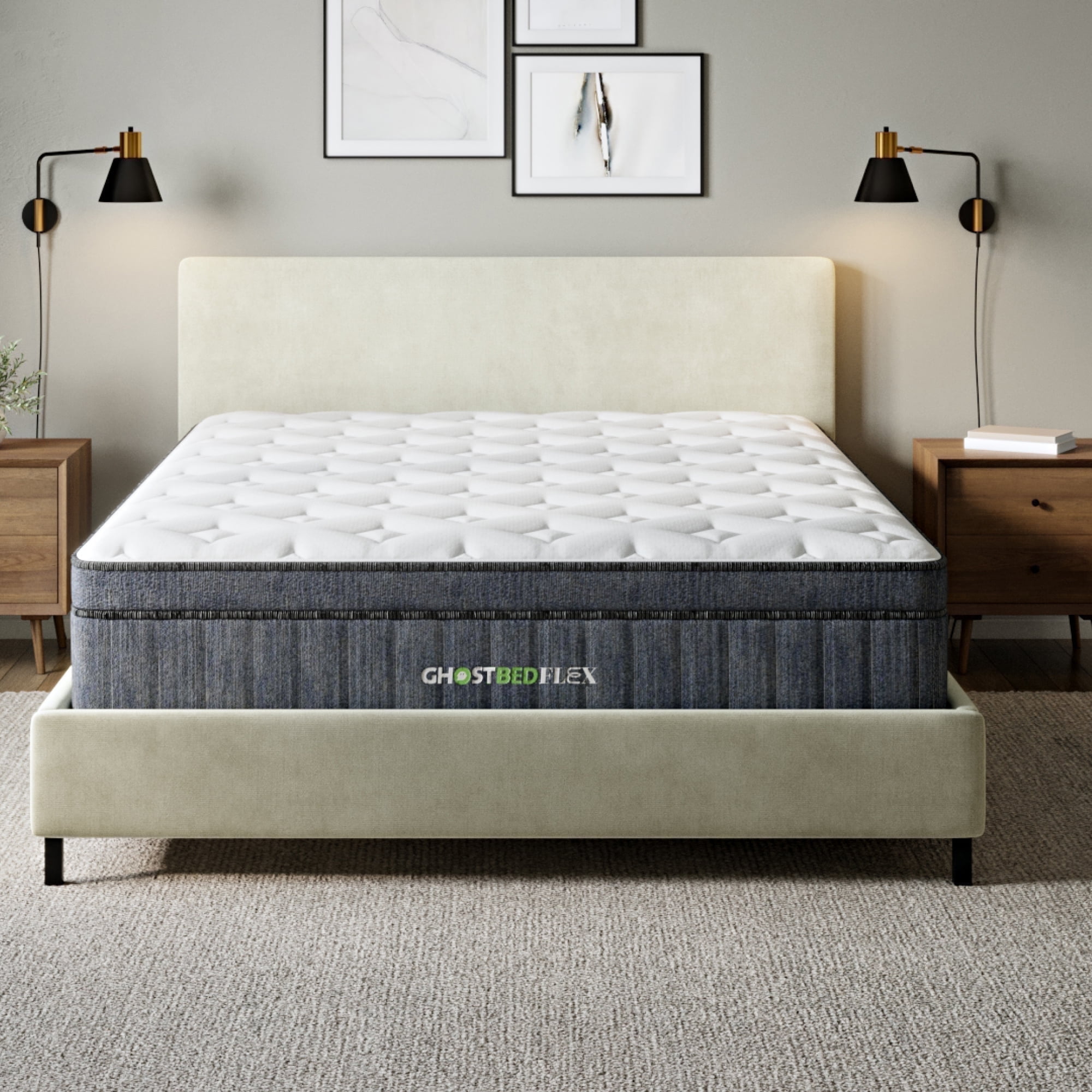 GhostBed Flex 13” Innerspring & Gel Memory Foam Hybrid Mattress - Twin