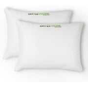 GhostBed Shredded Memory Foam Pillow with Adjustable Gel Memory Foam and Cooling Breathable Cover - Standard Size Shredded Memory Foam Pillows CertiPUR-US Certified 2-Pack