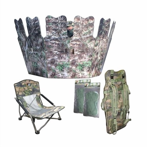 GhostBlind Phantom Extreme Bundle, Hunting Blinds and Hunting Accessories, Carry Pack, Extenders and Chair Included