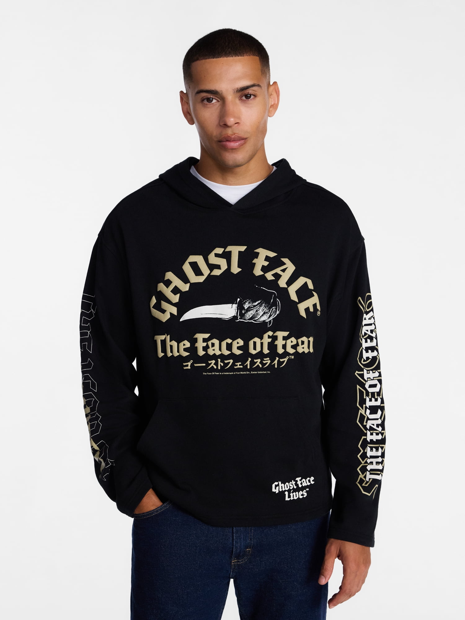 Ghostface Men's and Big Men's Graphic Hoodie with Long Sleeves, Sizes XS-5XL
