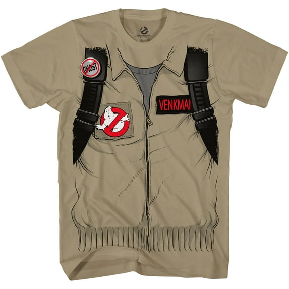 Ghostbuster Adult Short Sleeve Costume T-Shirt with Back Print