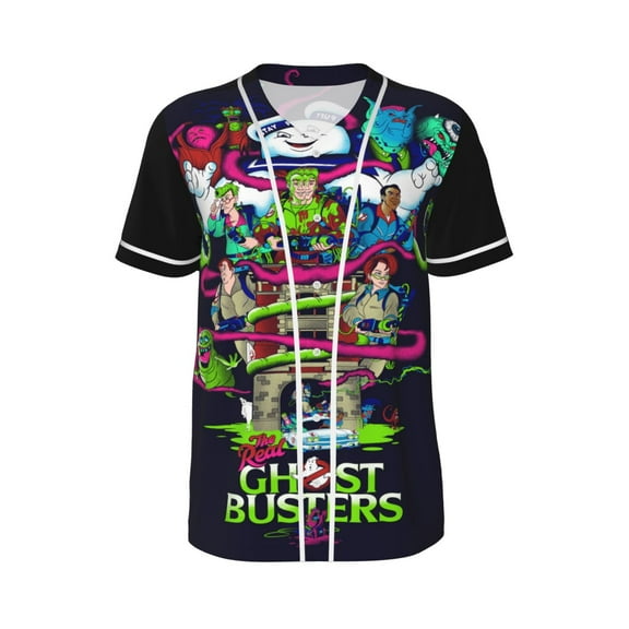 Ghostbuster Baseball Jersey Shirts Spring Summer Men Button Shirt