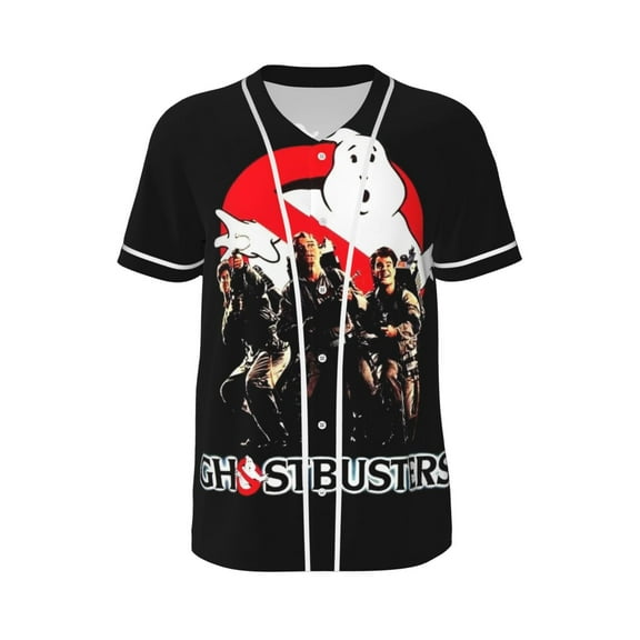 Ghostbuster Baseball Jersey Shirts Spring Summer Men Button Shirt