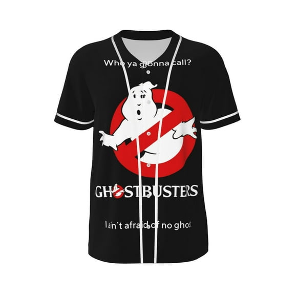 Ghostbuster Baseball Jersey Shirts Spring Summer Men Button Shirt
