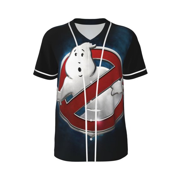 Ghostbuster Baseball Jersey Shirts Spring Summer Men Button Shirt