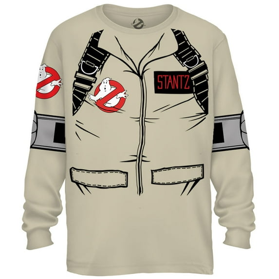 Ghostbuster STANTZ LONG SLEEVE Costume T-Shirt With Back Print (Adult Large)