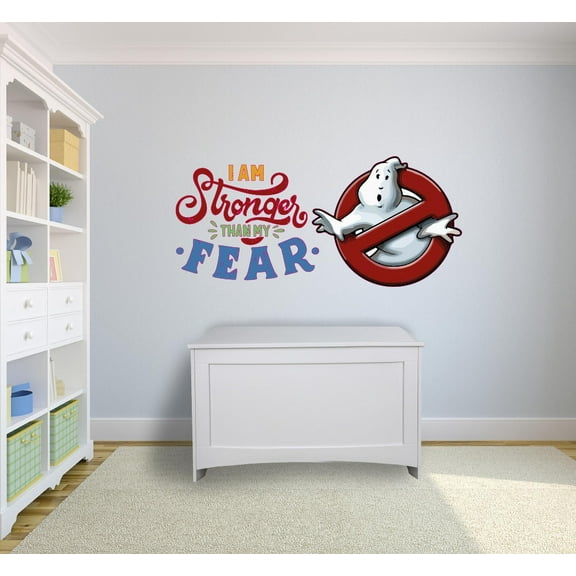 Ghostbuster Stronger Quote Cartoon Decors Wall Sticker Art Design Decal for Girls Boys Kids Room Bedroom Nursery Kindergarten House Fun Home Decor Stickers Wall Art Vinyl Decoration (8x10 inch)