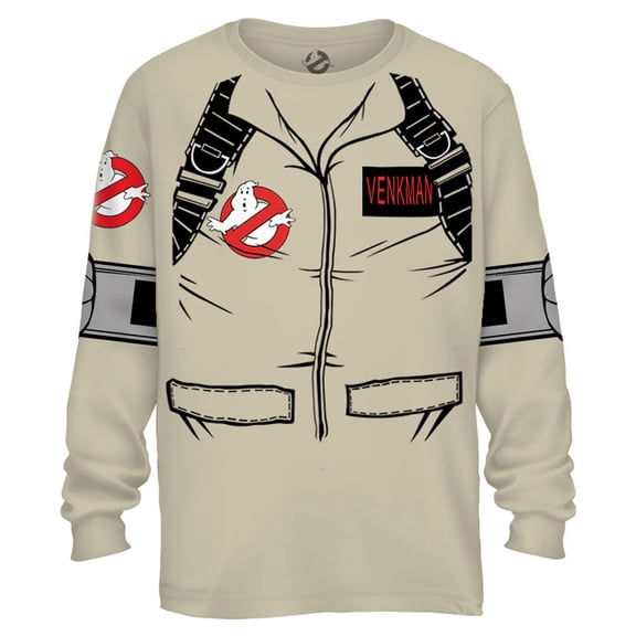 Ghostbuster VENKMAN LONG SLEEVE Costume T-Shirt With Back Print (Adult Small)