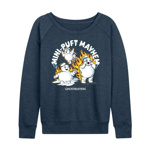 Ghostbusters 2 - Forzen Empire - Mini Pufts Mayhem  - Ladies French Terry Long Sleeve Shirt