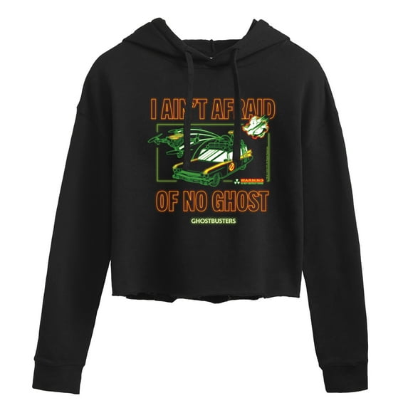 Ghostbusters 2 - Frozen Empire - I Aint Afraid Ecto 1 - Ladies Cropped Hoodie