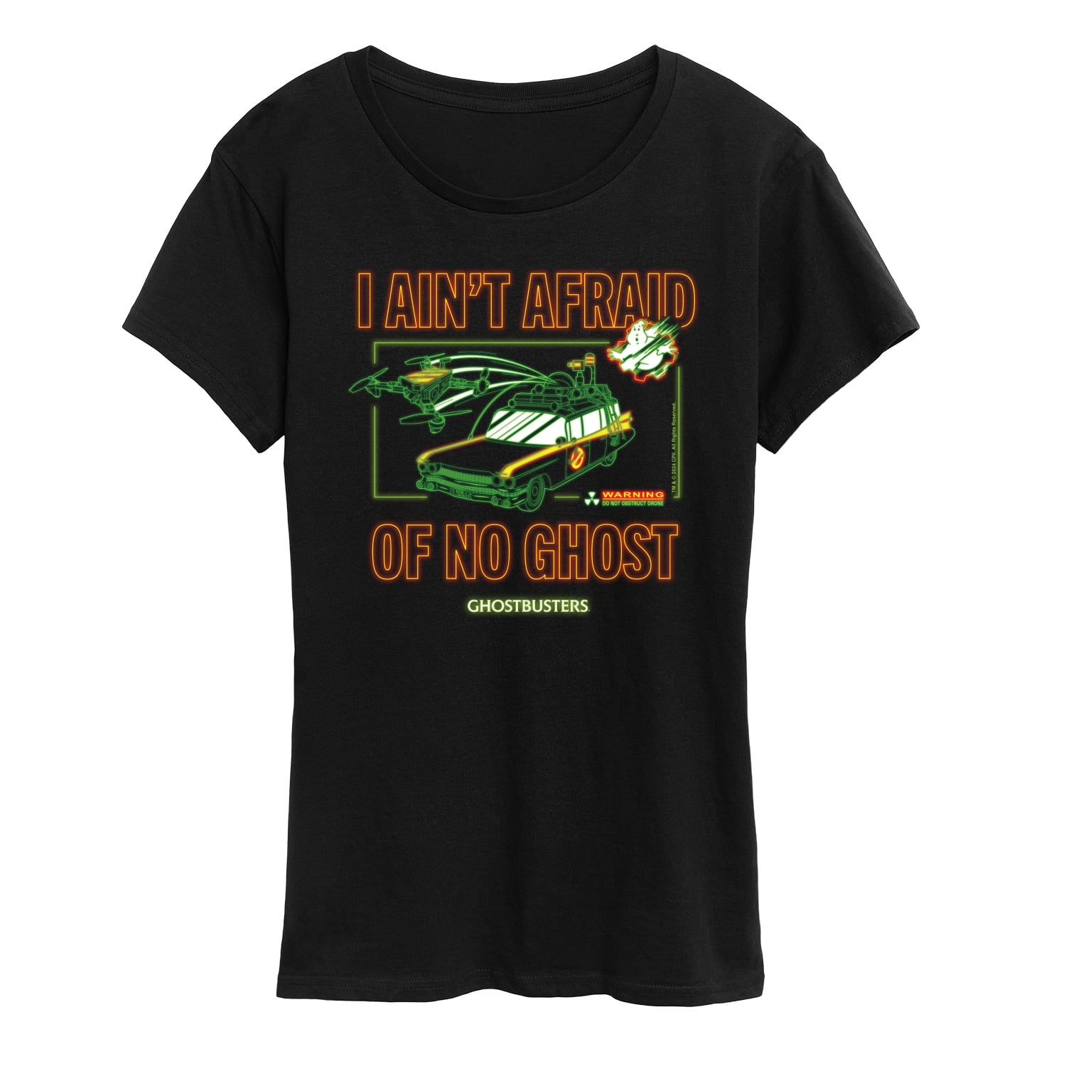 T-Shirt Ghostbusters – Pas De Fantôme Avec Vecteur Ecto, Officiel, Coupe Classique