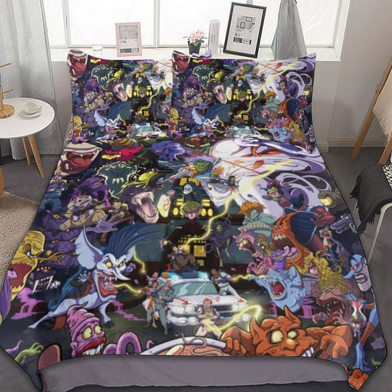 Ghostbusters 3 Pieces Bedding Sets Comfortable Soft Comforter Sets Decoration Bedroom Gifts With 1 Duvet Cover 2 Pillowcases