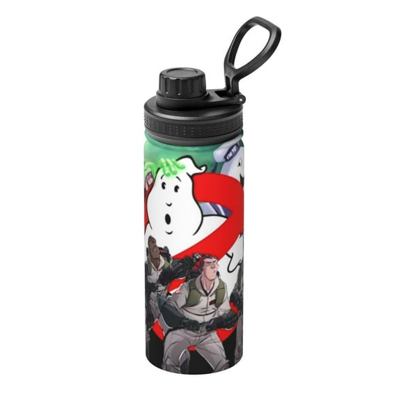 Ghostbusters Animated Sports Insulated Water Bottles Kettle Stainless Steel Portable Cup18OZ For Travel Gym School