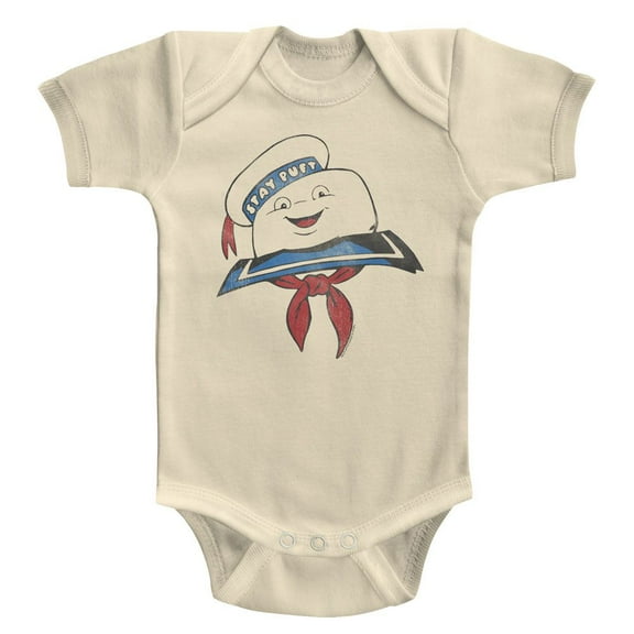 Ghostbusters Baby Boys' Stay Puft Head Bodysuit 6 - 12 Months Natural
