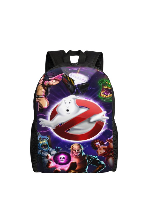Ghostbusters Backpacks Fashion Lightweight School Laptop Bag Cute Cartoon Durable Bookbag Rucksack for Travel Hiking