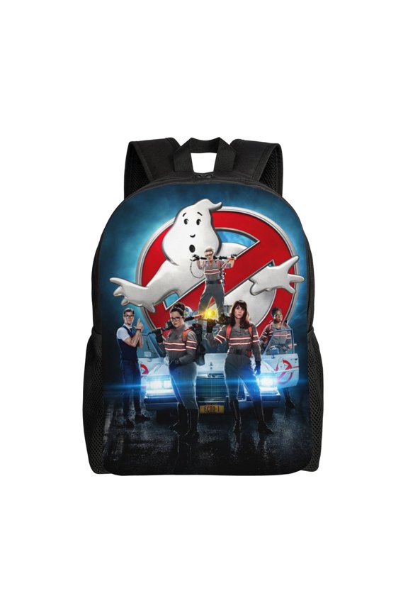 Ghostbusters Backpacks Fashion Lightweight School Laptop Bag Cute Cartoon Durable Bookbag Rucksack for Travel Hiking