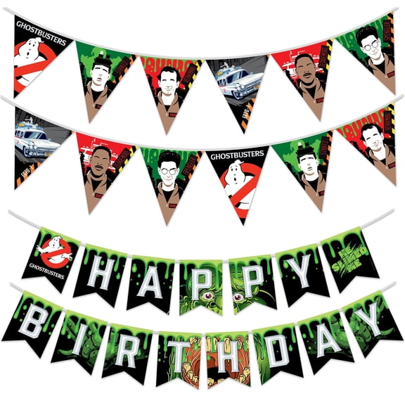 Ghostbusters Banner & Pennants Kit - Ghostbusters Party Supplies