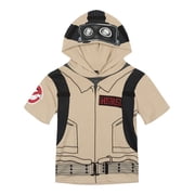 Ghostbusters Big Boys Cosplay Hooded T-Shirt Uniform Tan
