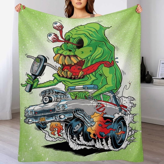 Ghostbusters Blanket Super Soft Cozy Warm Plush Throw Blanket for Boys Girls Kids, Lightweight Fuzzy Flannel Blankets for Couch Sofa Bed Travel Camping Gifts 50"x40"