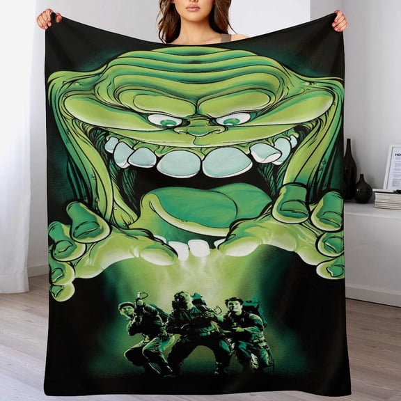 Ghostbusters Blanket Super Soft Cozy Warm Plush Throw Blanket for Boys Girls Kids, Lightweight Fuzzy Flannel Blankets for Couch Sofa Bed Travel Camping Gifts 60"x50"