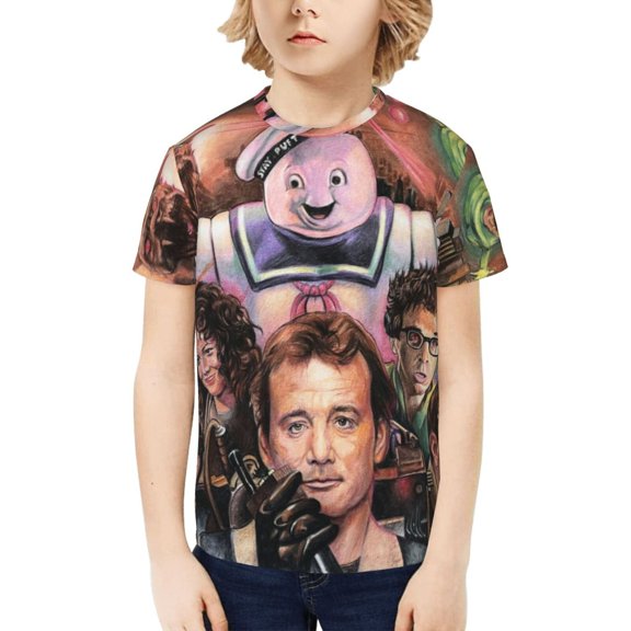 Ghostbusters Boys Girls Teens T Shirt Graphic Print Casual Short Sleeve Funny Top Tees Shirt for Youth Kids