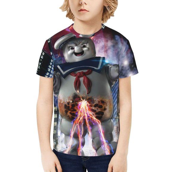 Ghostbusters Boys Girls Teens T Shirt Graphic Print Casual Short Sleeve Funny Top Tees Shirt for Youth Kids
