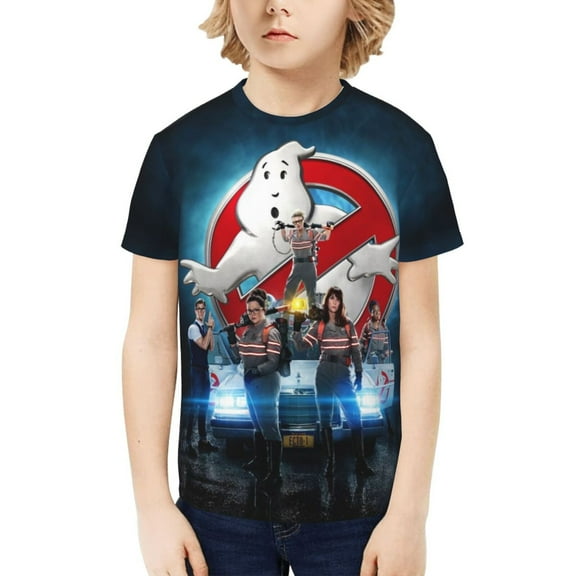 Ghostbusters Boys Girls Teens T Shirt Graphic Print Casual Short Sleeve Funny Top Tees Shirt for Youth Kids
