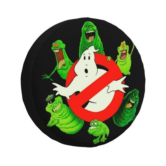 Ghostbusters Cartoon Spare Tire Cover Waterproof Dust-Proof Universal Wheel Tire Cover Protector Accessories 14" 15" 16" 17"
