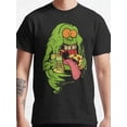 thumbnail image 1 of Ghostbusters Cotton Crew Neck T-Shirt With Playful Slime And Pizza Patterns - Men'S Black Casual Short Sleeve T-Shirt, Regular Version, 1 of 5