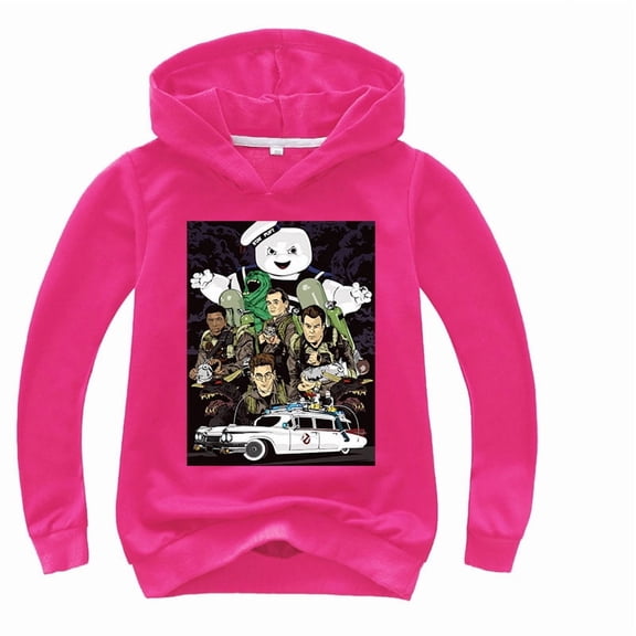 Ghostbusters Cotton Long Sleeve Pullover Hoodie Casual Sweatshirts with Hood for Boys Girls