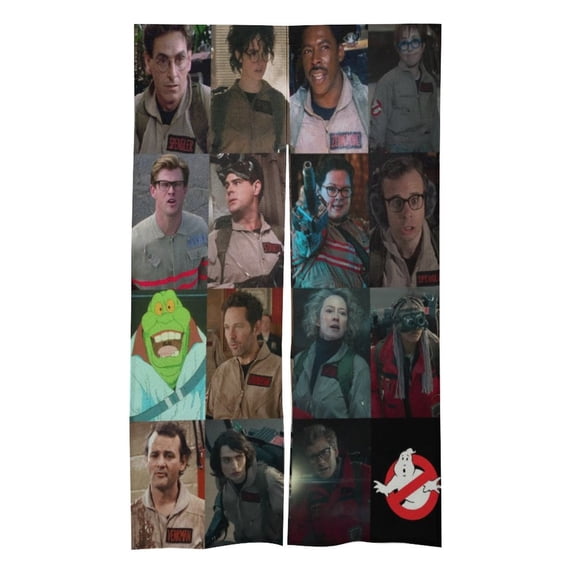 Ghostbusters Doorway Curtain, 34 x 57 Inch Blackout Door Curtain Tapestry, Privacy Room Divider Curtain for Home Bedroom Kitchen Decor 2 Panel