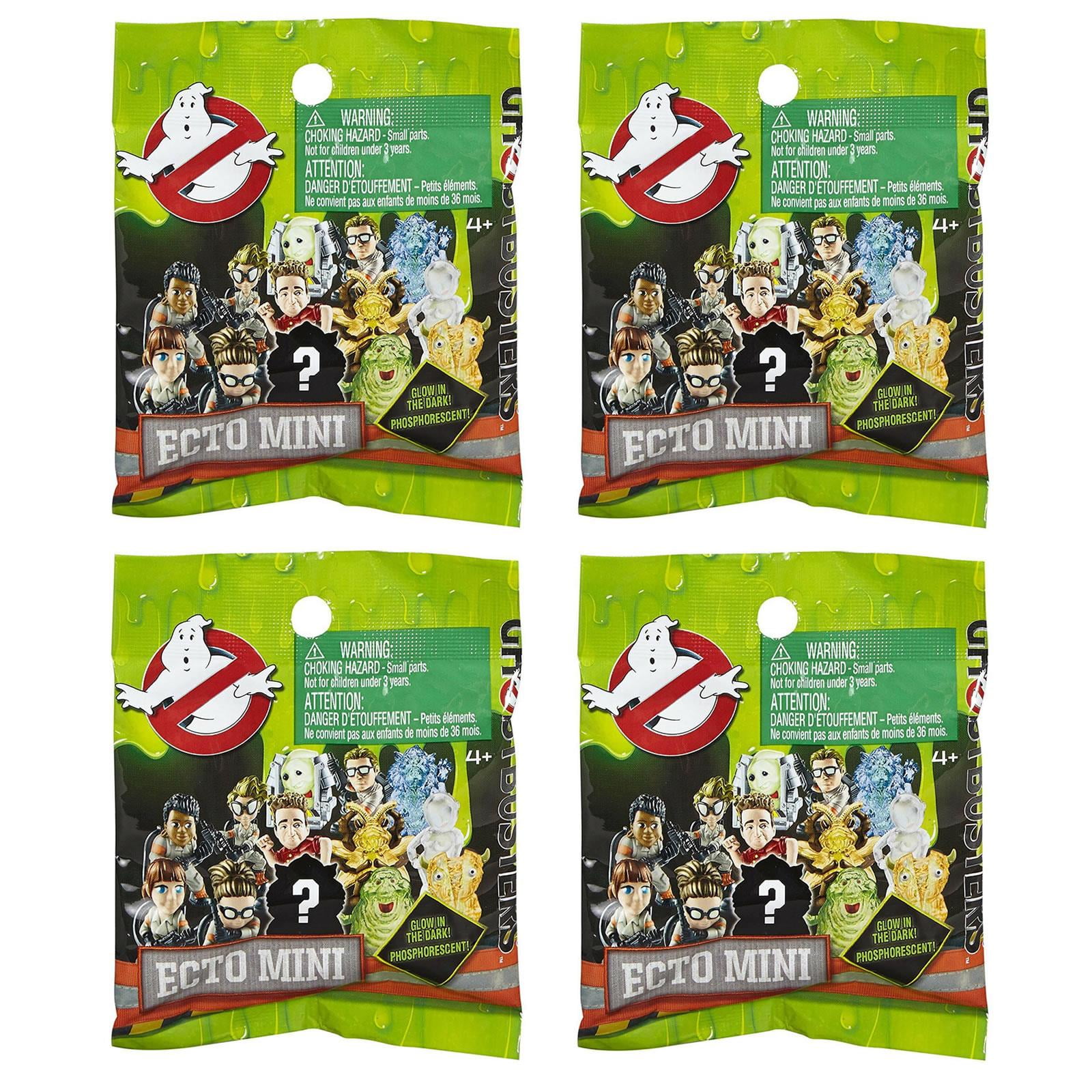 Ghostbusters Ecto Minis Blind Bags 4-pack Glow in Dark Ghosts Mystery Figures Mattel