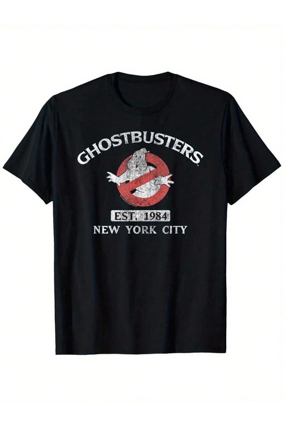Ghostbusters Est. 1984" Men's T-Shirt - Soft 100% Cotton, Black Crew Neck With Iconic Logo, Casual & Comfortable, Machine Washable, S To XXXL
