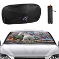 thumbnail image 1 of Ghostbusters Film Car Sunshade Umbrella For Car SUV Trucks Front Window Block UV Rays Heat Keep Vehicle Cool,Foldable Reflective Windshield Sun Shade Protector, 1 of 8